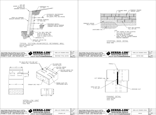 Retaining Wall CAD Drawings
